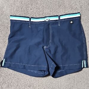 Andrew Christian Navy Blue Mesh Lined Swim Shorts